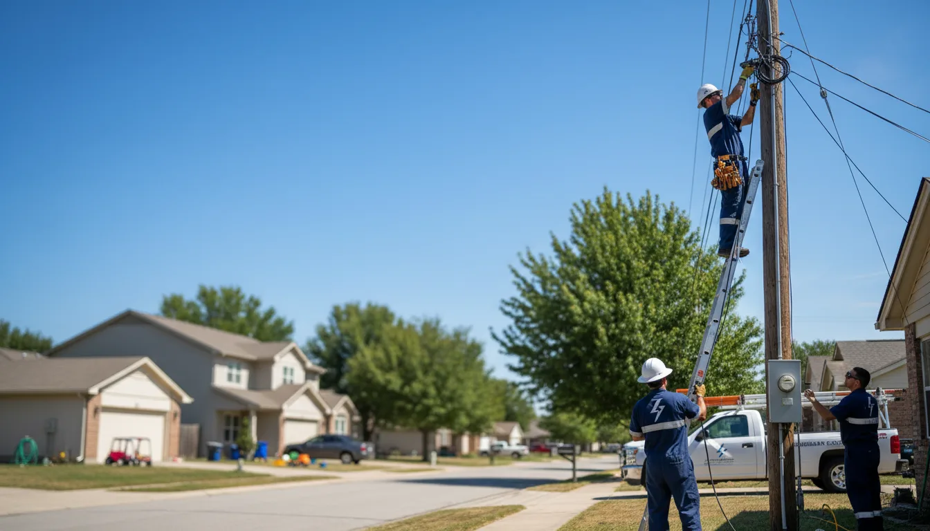 Residential electrician providing installation services in Prairie View, KS